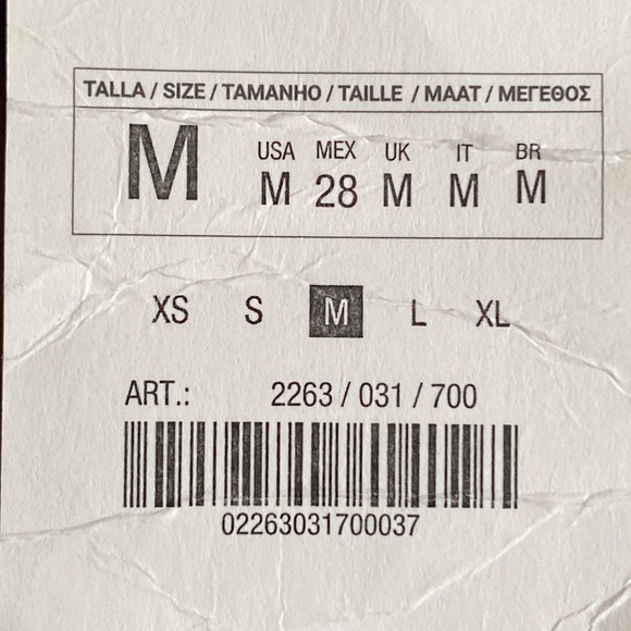 NWT. Zara Brown ZW Collection Satin Effect Midi Skirt. Size M. - Picture 11 of 11